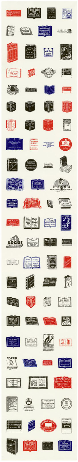 Book trade labels from around the world