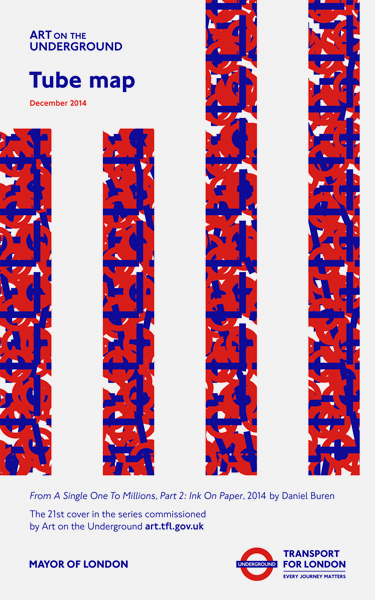 From A Single One To Millions, Part 2: Ink On Paper, 2014 by Daniel Buren