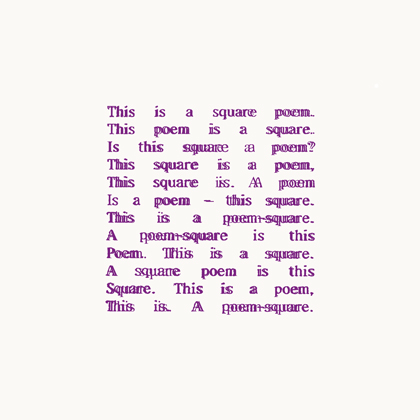 Square Poem Square Poem