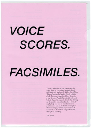 Voice Scores. Facsimiles.